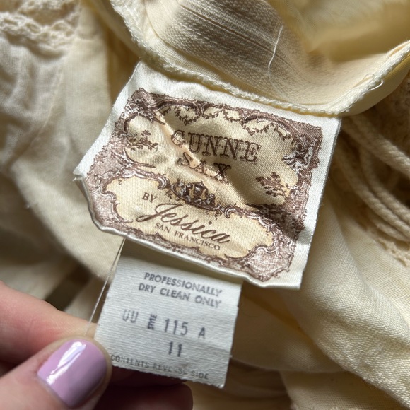 Gunne Sax drawstring gauze maxi dress - Picture 6 of 8